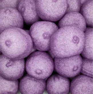Bolas de espuma dulce violetas