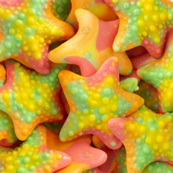 estrellas de mar multicolor