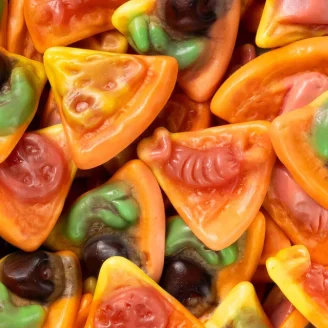 Porciones de pizza rellenas